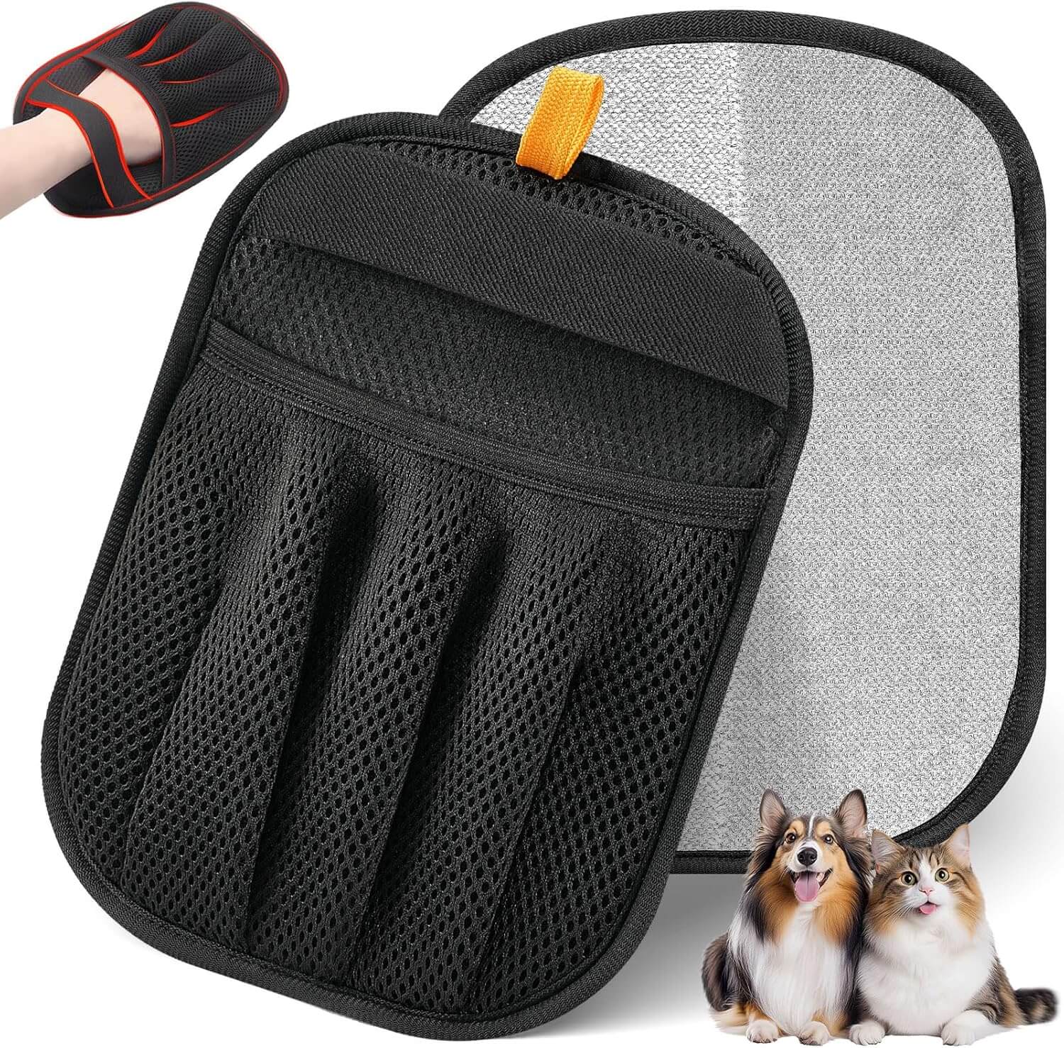  Upgraded Pet Hair Removal Gloves for Dogs & Cats 