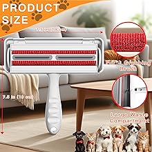 Upgraded Chum Chum Pet Hair Remover Roller, Upgraded Chum Chum 2-in-1 Pet Hair Remover & Grooming Brush