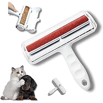 Pet grooming tool with a cat and dog for scale on a white background