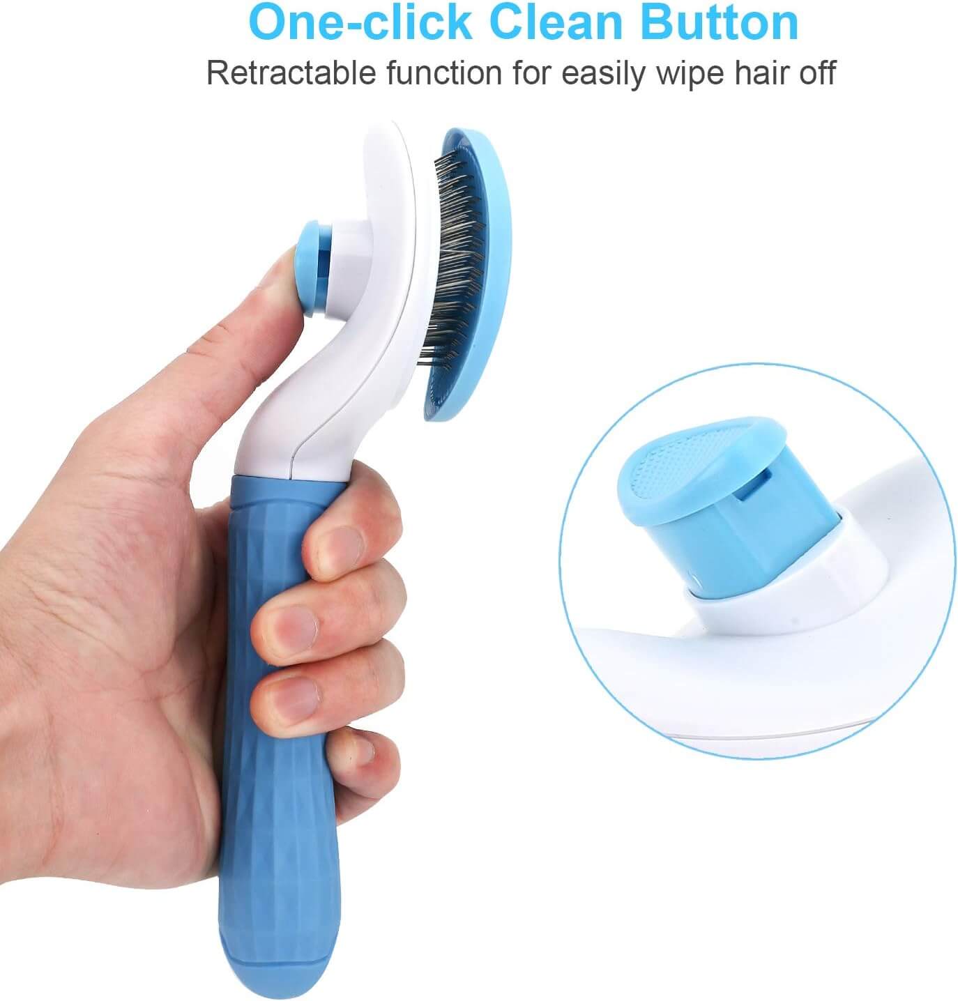 Upgraded Pet Grooming Brush for Dogs & Cats