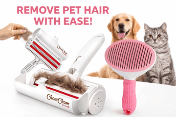 Upgraded Chum Chum 2-in-1 Pet Hair Remover & Grooming Brush