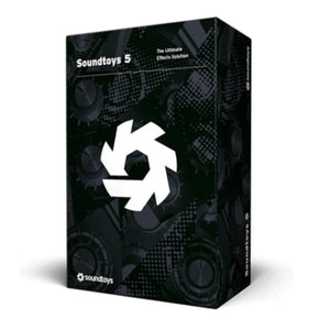 Soundtoys 5 effects software packaging on a white background