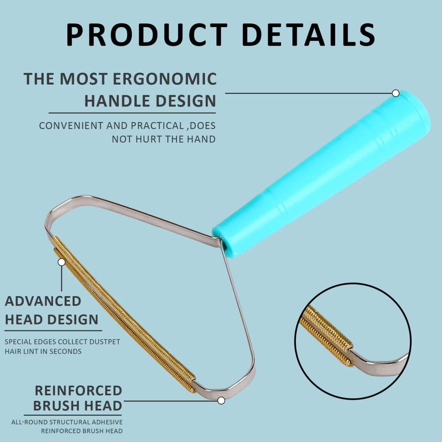 Pet Hair Remover Carpet Tool & Lint Cleaner