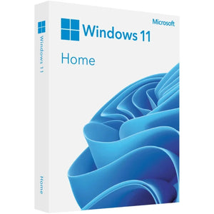Microsoft Windows 11 Home edition packaging on a white background